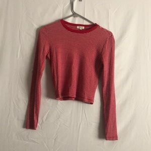 Red and White Striped Long Sleeve